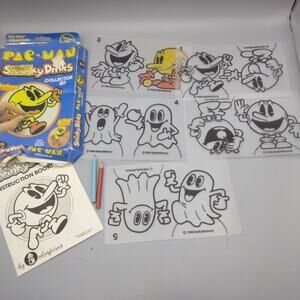 Vtge Shrinky Dinks Collector Set Pac-Man Colorforms 1980 Pacman Video Game